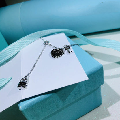 [Stellar jewels]LOVE HEART TAG KEY NECKLACE