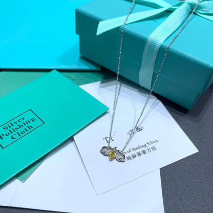 [Stellar jewels]PAPER FLOWERS YELLOW DIAMOND FIREFLY PENDANT