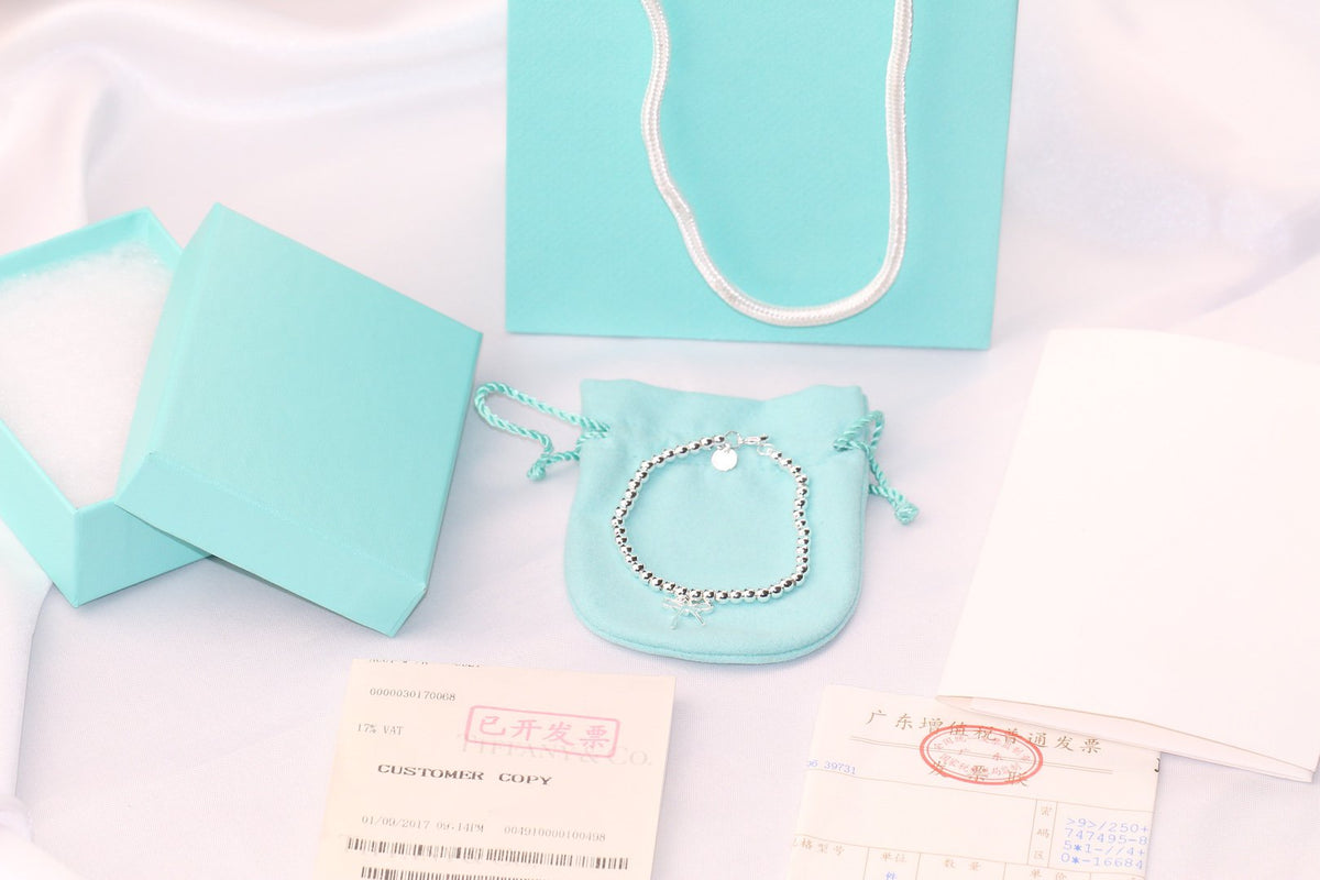 [Stellar jewels]STERLING SILVER BOW BEAD BRACELET