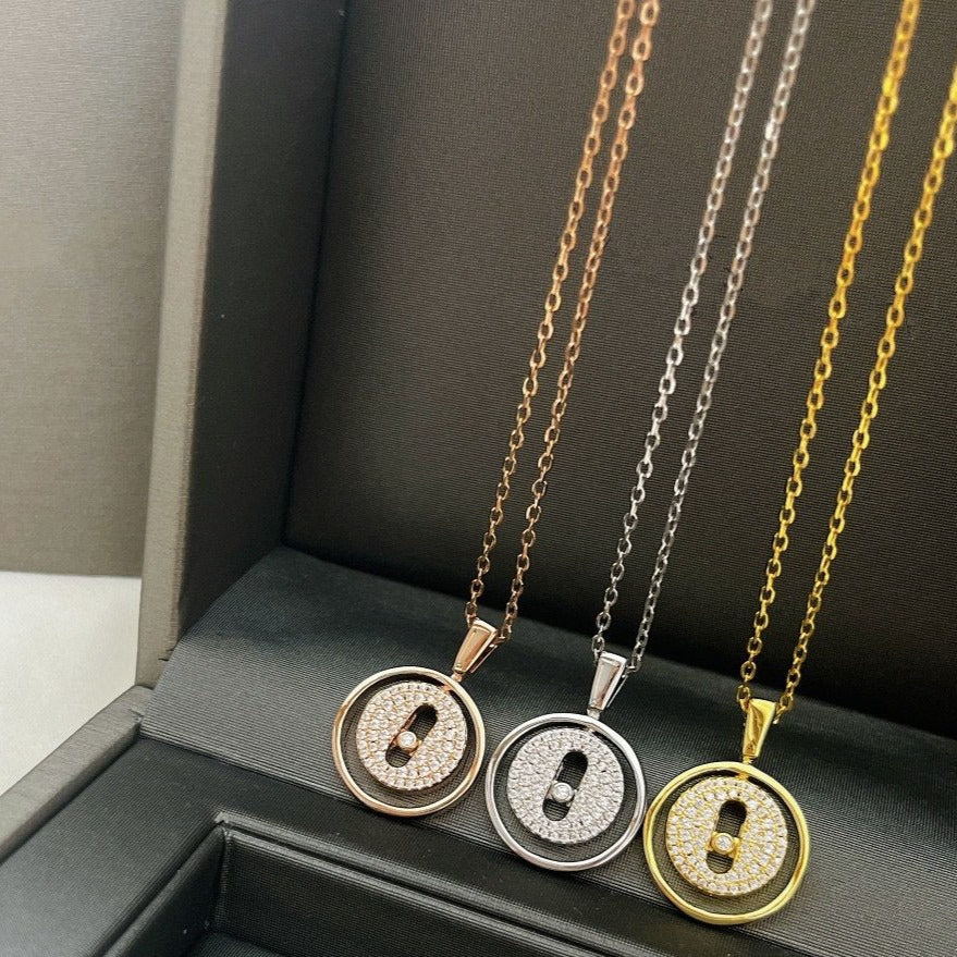 [Stellar Jewelry]LUCKY MOVER PM PAVED NECKLACE
