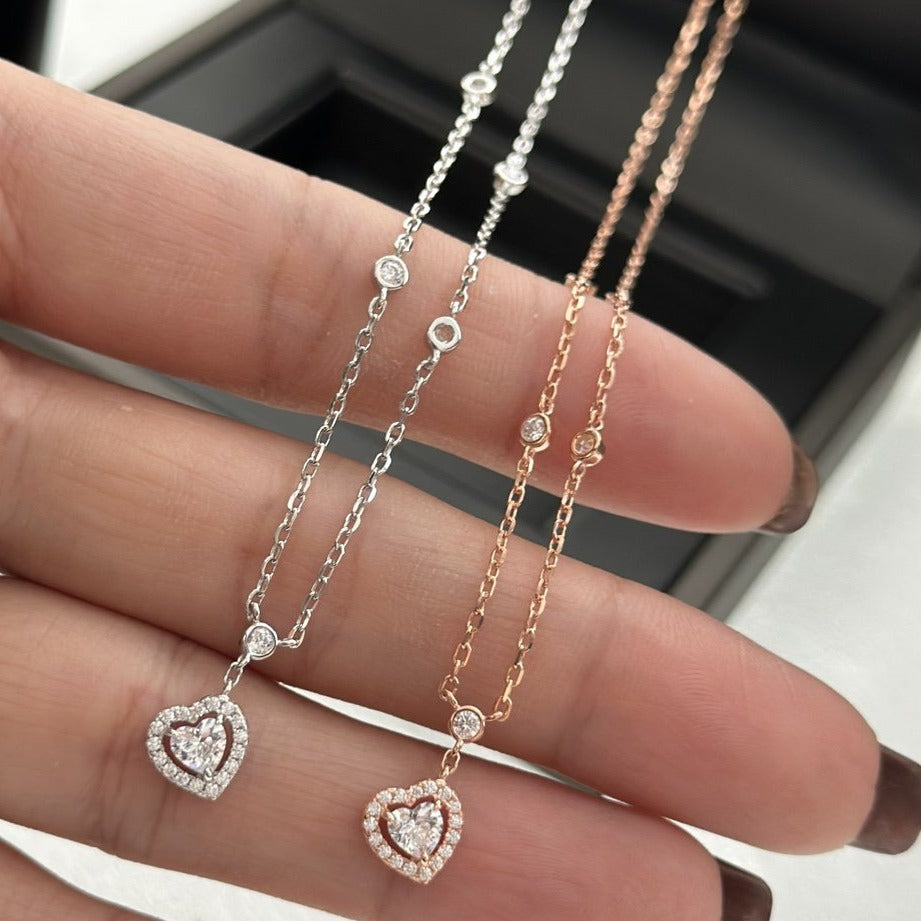 [Stellar Jewelry]JOY HEART DIAMOND NECKLACE