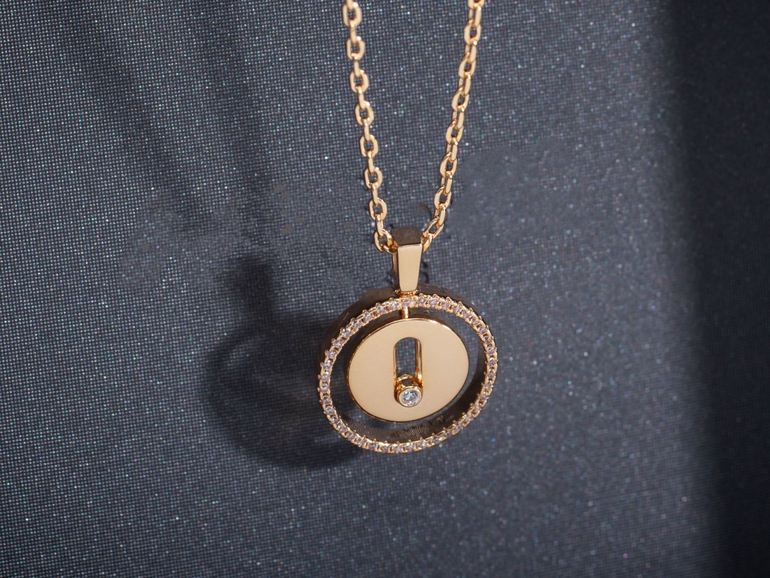 [Stellar Jewelry]LUCKY MOVE PM NECKLACE PINK GOLD DIAMOND