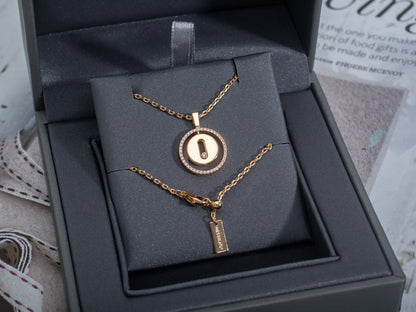 [Stellar Jewelry]LUCKY MOVE PM NECKLACE PINK GOLD DIAMOND