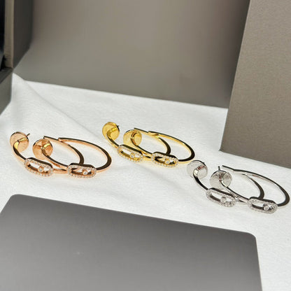 [Stellar Jewelry]CREOLES MOVE UNO PM DIAMOND EARRINGS