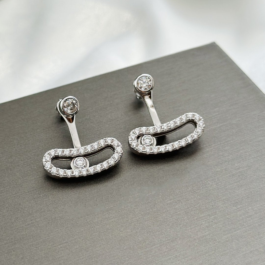 [Stellar Jewelry]MOVE UNO SILVER DIAMOND EARRINGS