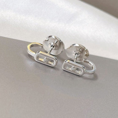 [Stellar Jewelry]CREOLES MOVE UNO MINI 1 DIAMOND EARRINGS