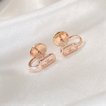 [Stellar Jewelry]CREOLES MOVE UNO MINI 1 DIAMOND EARRINGS