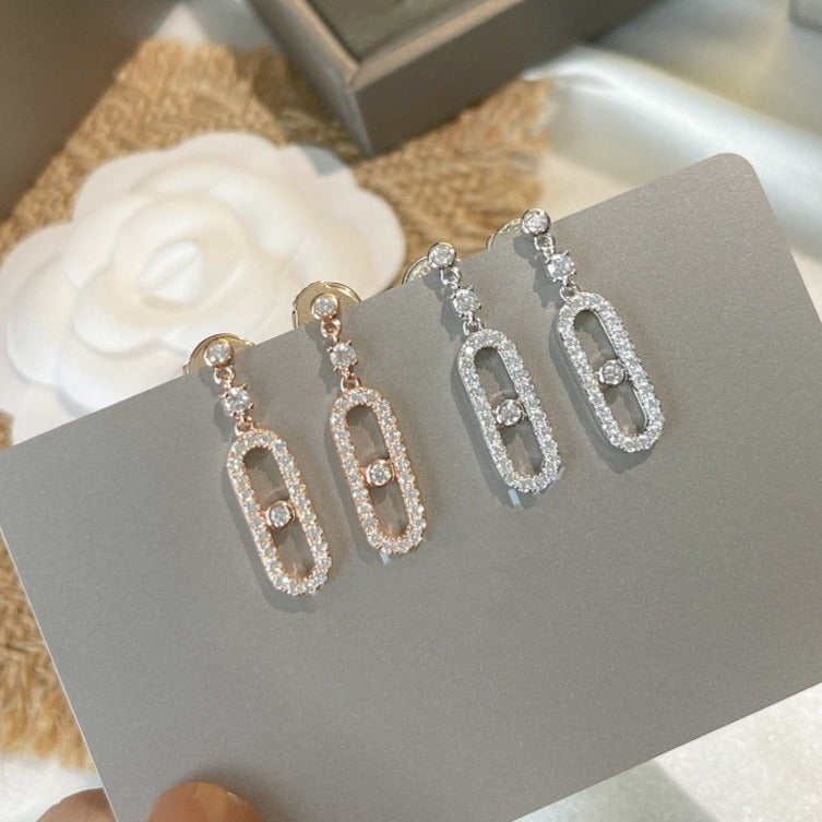 [Stellar Jewelry]DORMEUSES MOVE UNO DIAMOND EARRINGS