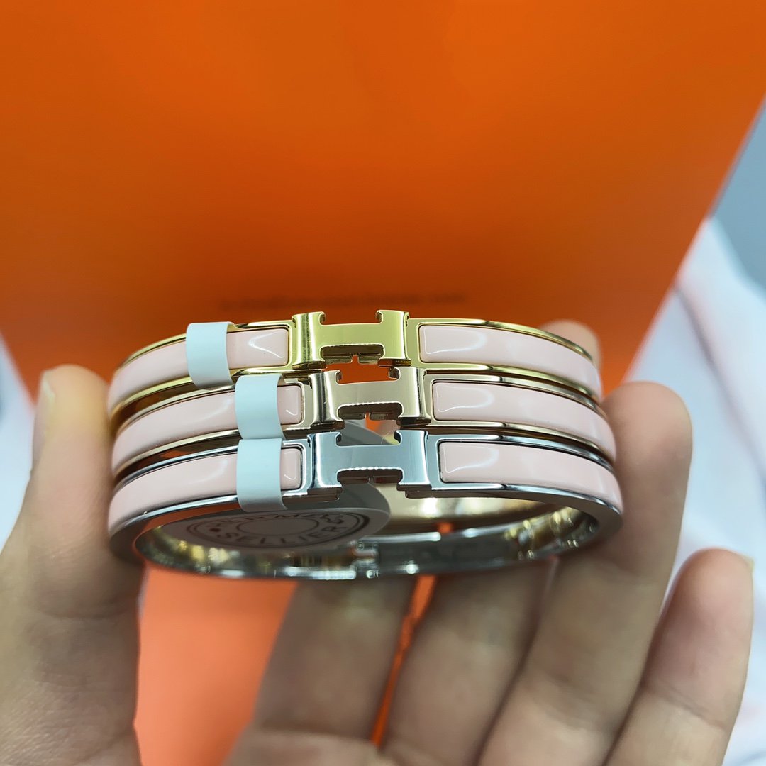 [Stellar Jewelry]CLASSIC HM CLIC  PINK 8MM ENAMEL BRACELET