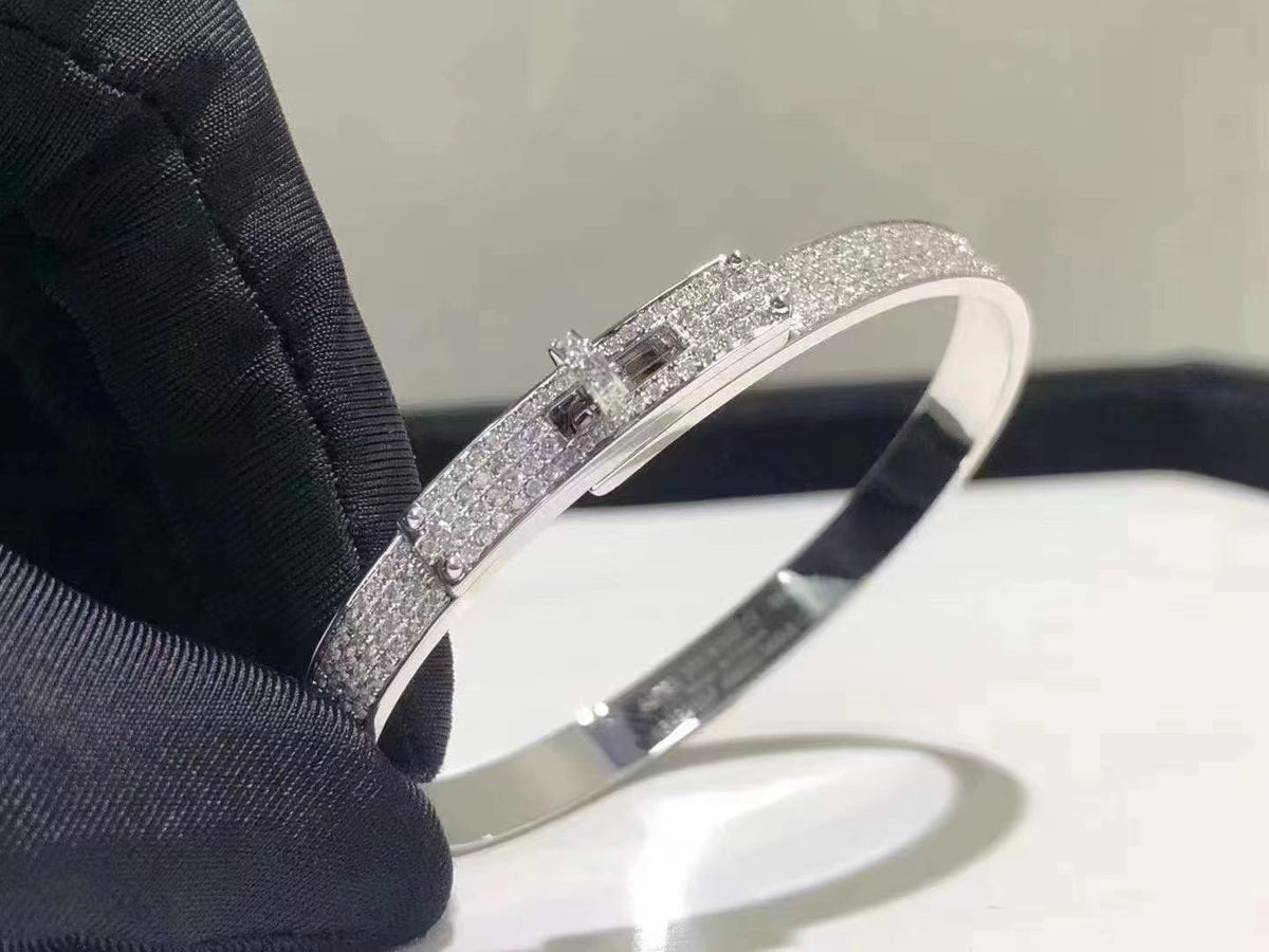 [Stellar Jewelry]HM KELLY BRACELET IN SILVER AND FULL PAVE DIAMOND