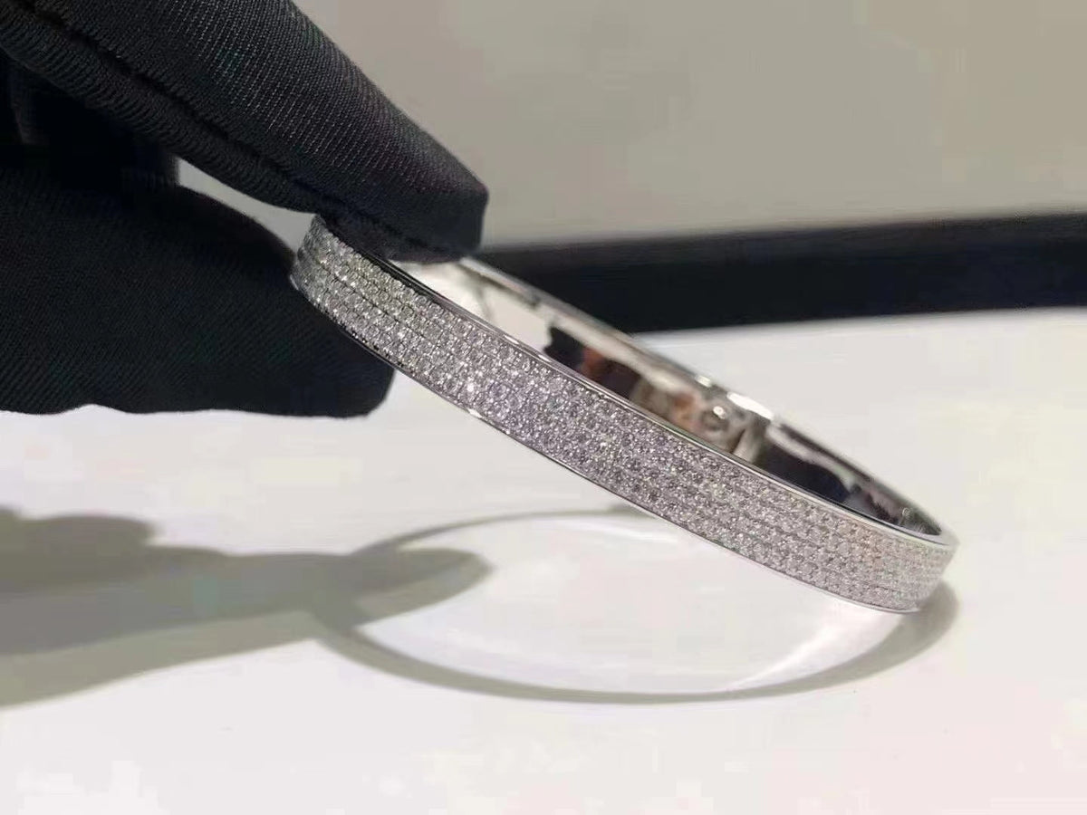 [Stellar Jewelry]HM KELLY BRACELET IN SILVER AND FULL PAVE DIAMOND