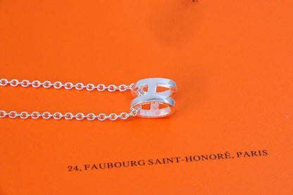 [Stellar Jewelry]HM NECKLACE H LETTER OVAL SERIES