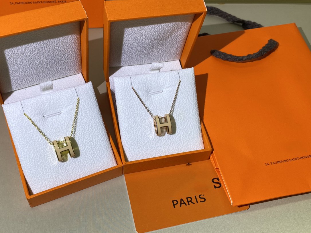 [Stellar Jewelry]HM CLIC YELLOW ENAMEL GOLD NECKLACE