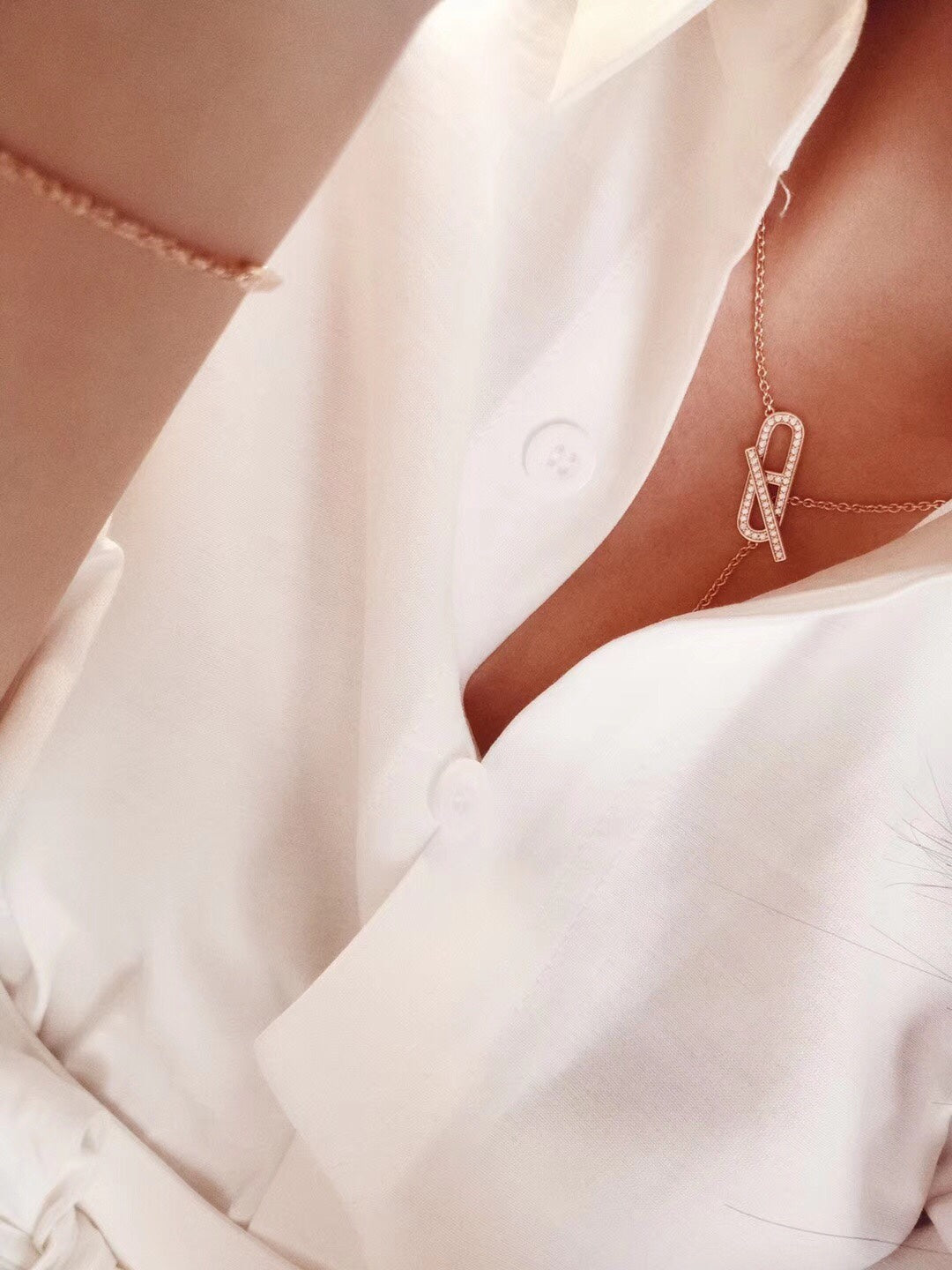[Stellar Jewelry]HM FIRE PIG NOSE NECKLACE TRENDY STREET