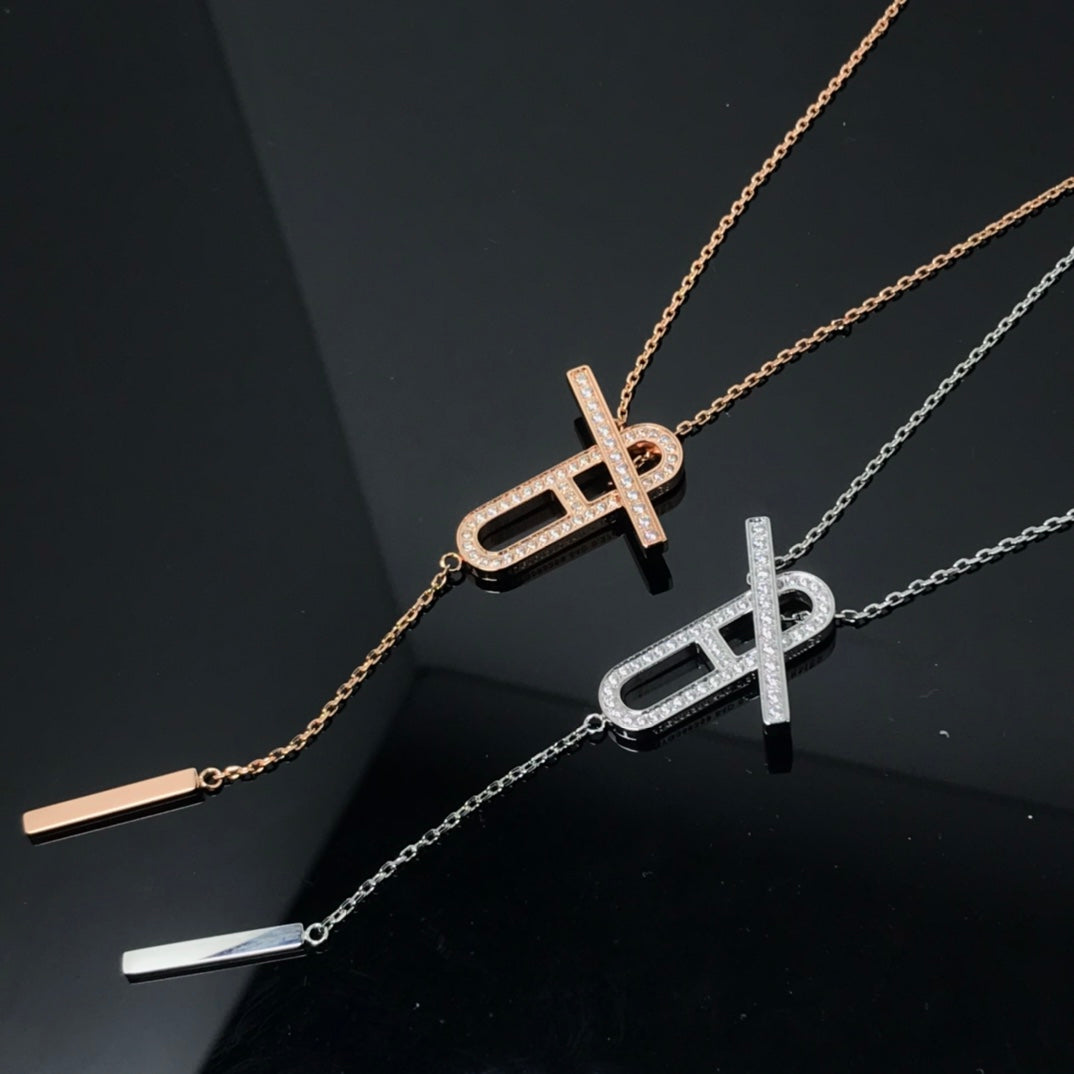 [Stellar Jewelry]HM NECKLACE PLATINUM ROSE GOLD DIAMOND