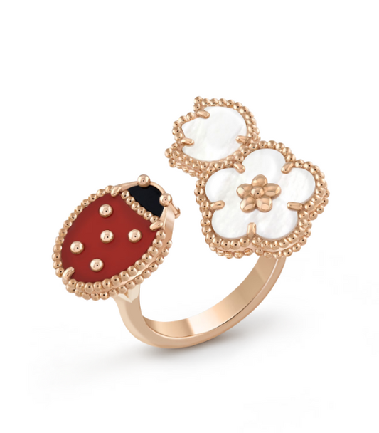 [Stellar Jewelry]LUCKY 3 MOTIF ROSE GOLD RING