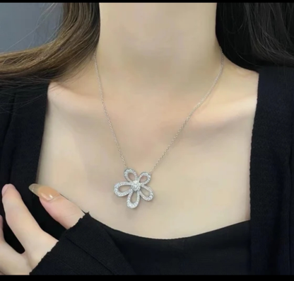 [Stellar Jewelry]Flowerlace Diamond Pavé NECKLACE