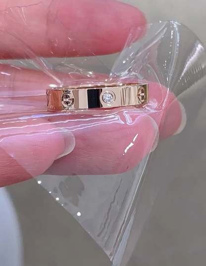 [Stellar Jewelry]LOVE RING 4MM 1 DIAMOND