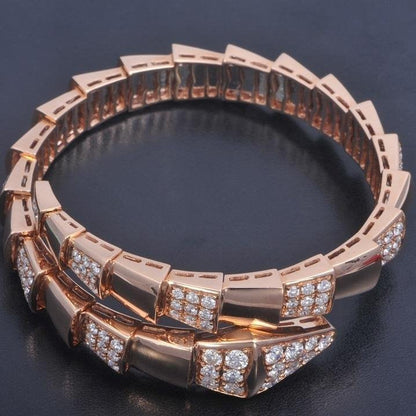 [Stellar Jewelry]SERPENTI WIDE BRACELET PINK GOLD DIAMOND