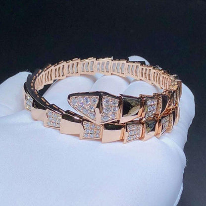 [Stellar Jewelry]SERPENTI WIDE BRACELET PINK GOLD DIAMOND
