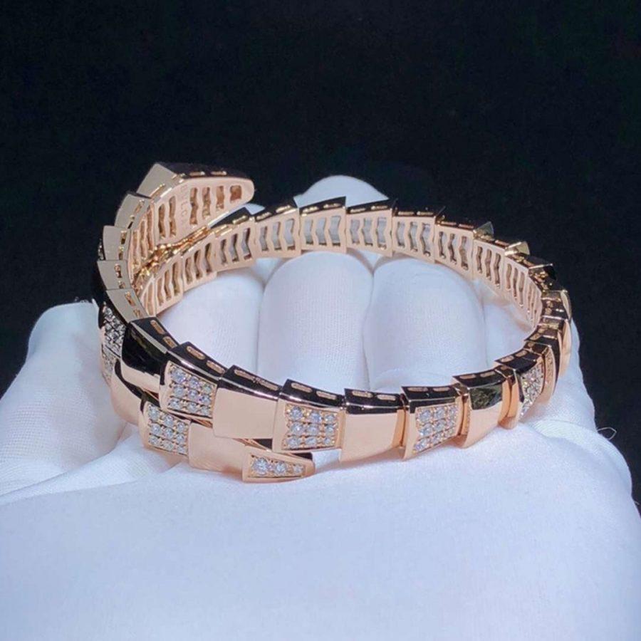 [Stellar Jewelry]SERPENTI WIDE BRACELET PINK GOLD DIAMOND