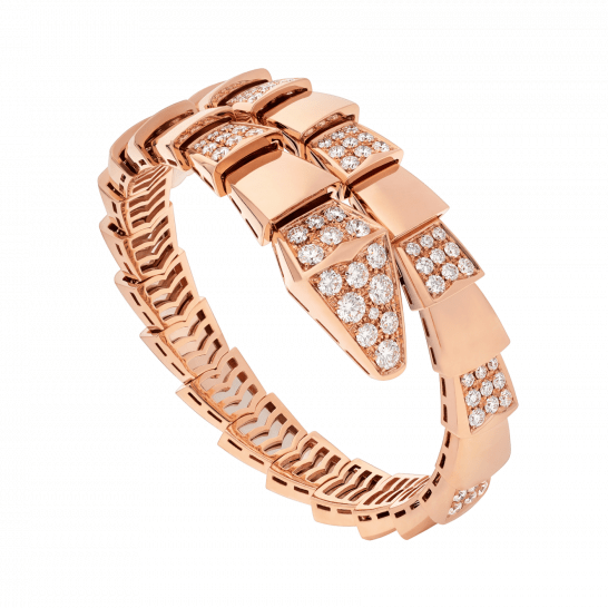 [Stellar Jewelry]SERPENTI WIDE BRACELET PINK GOLD DIAMOND