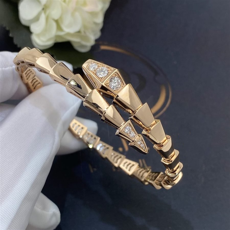 [Stellar Jewelry]SERPENTI BRACELET DIAMONDS PINK GOLD