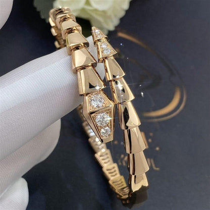 [Stellar Jewelry]SERPENTI BRACELET DIAMONDS PINK GOLD
