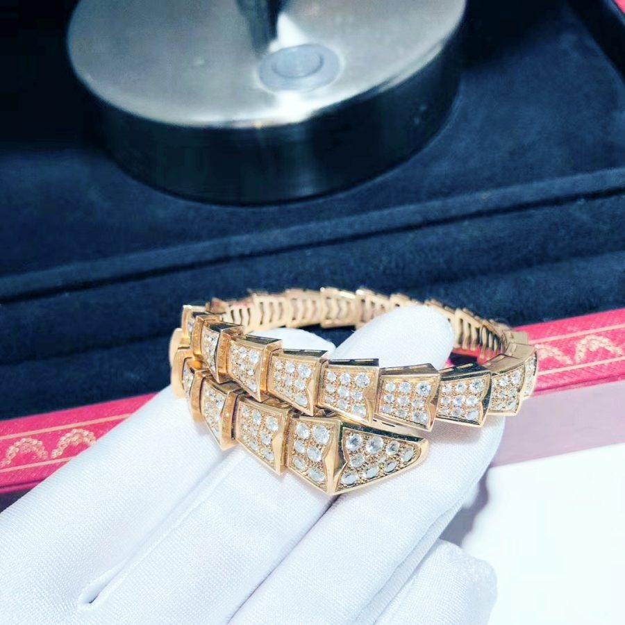 [Stellar Jewelry]SERPENTI BRACELET 8MM PINK GOLD DIAMOND