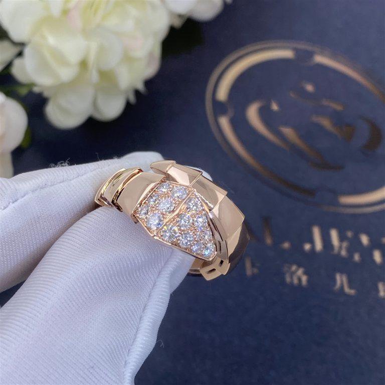 [Stellar Jewelry]SERPENTI RING PINK GOLD DIAMOND