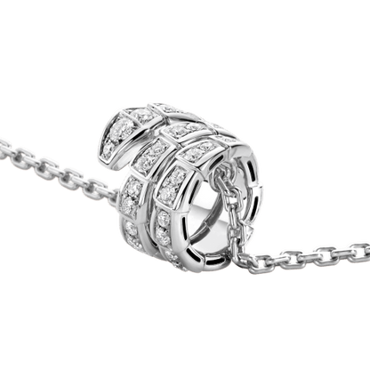 [Stellar Jewelry]SERPENTI  NECKLACE DOUBLE RING DIAMOND
