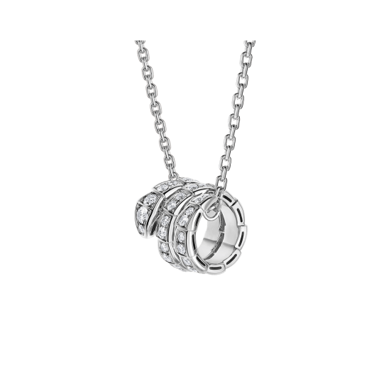 [Stellar Jewelry]SERPENTI  NECKLACE DOUBLE RING DIAMOND