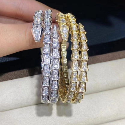 [Stellar Jewelry]SERPENTI BRACELET GOLD DIAMOND DOUBLE ROW