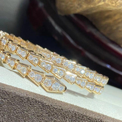 [Stellar Jewelry]SERPENTI BRACELET GOLD DIAMOND DOUBLE ROW