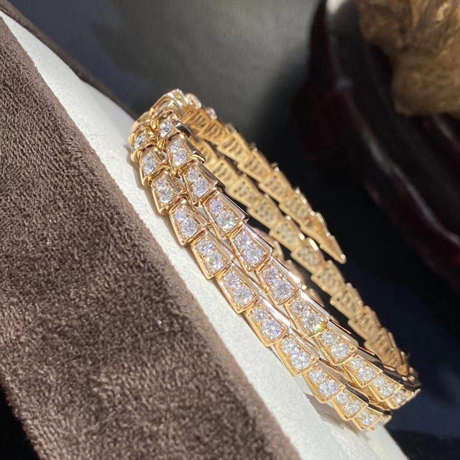 [Stellar Jewelry]SERPENTI BRACELET GOLD DIAMOND DOUBLE ROW