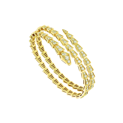 [Stellar Jewelry]SERPENTI BRACELET GOLD DIAMOND DOUBLE ROW
