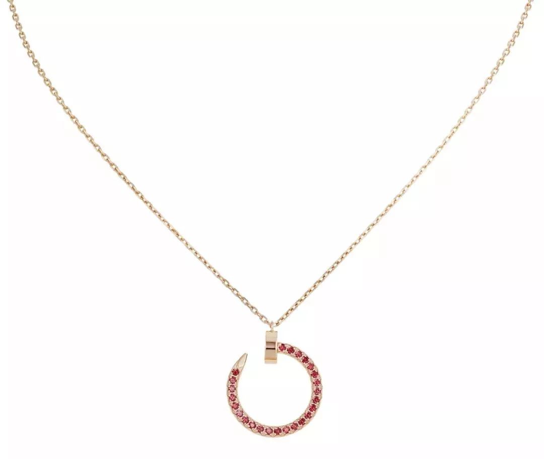 [Stellar Jewelry]JUSTE NECKLACE GOLD RED DIAMONDS