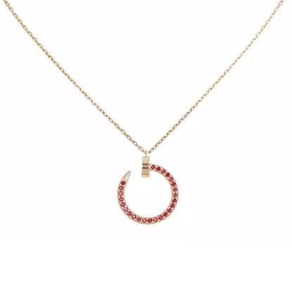 [Stellar Jewelry]JUSTE NECKLACE RED FULL DIAMONDS