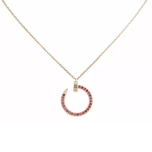 [Stellar Jewelry]JUSTE NECKLACE RED FULL DIAMONDS
