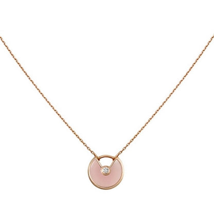 [Stellar Jewelry]AMULETTE ROSE GOLD PINK MOP NECKLACE