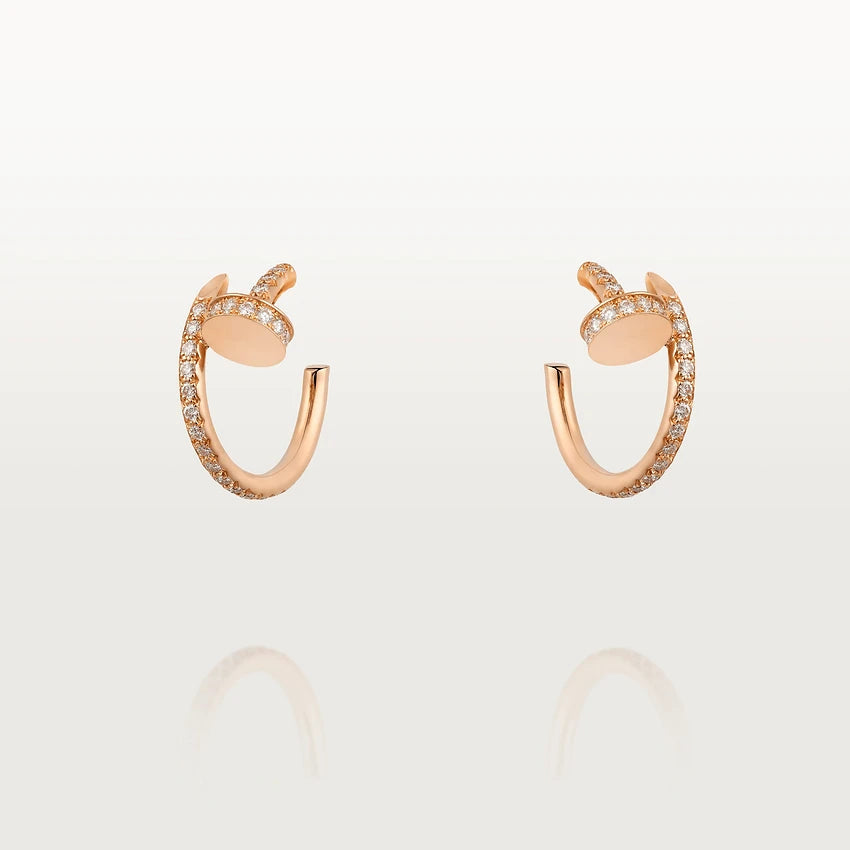 [Stellar Jewelry]JUSTE EARRINGS 12.75MM PINK GOLD DIAMOND