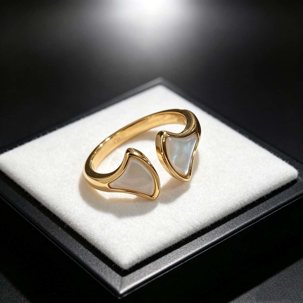 [Stellar Jewelry]BVLGARI Double Fan Open-Faced Ring