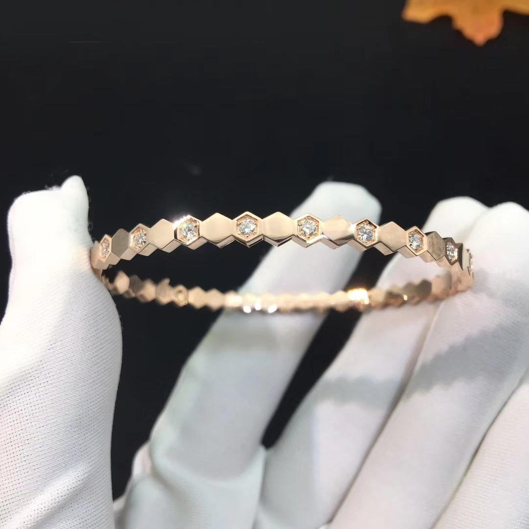 [Stellar Jewelry]BEE LOVE PINK GOLD DIAMOND BRACELET