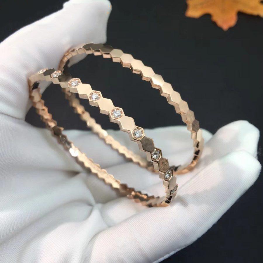 [Stellar Jewelry]BEE LOVE PINK GOLD DIAMOND BRACELET