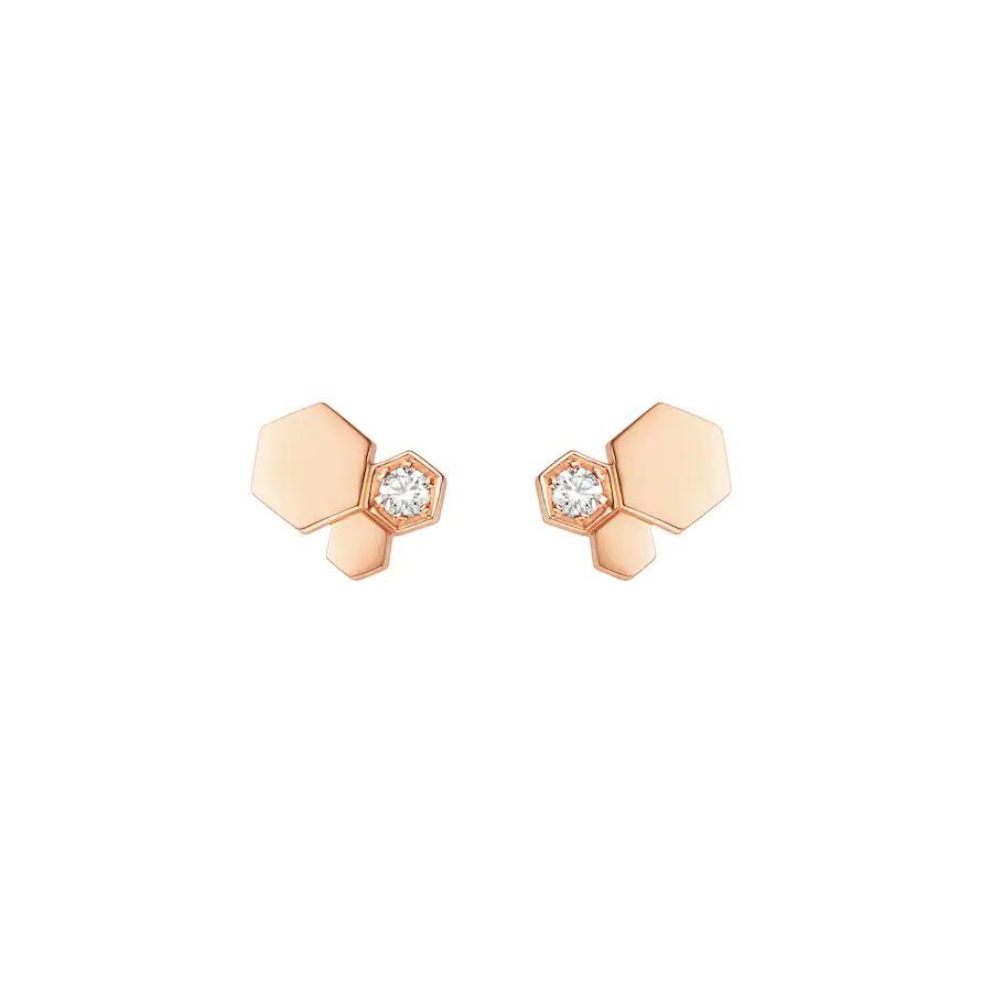 [Stellar Jewelry]BEE LOVE PINK GOLD DIAMOND EARRINGS