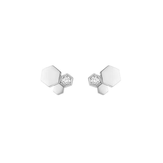 [Stellar Jewelry]BEE LOVE SILVER DIAMOND EARRINGS