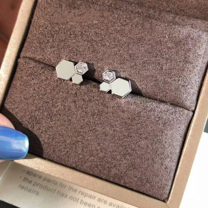 [Stellar Jewelry]BEE LOVE SILVER DIAMOND EARRINGS