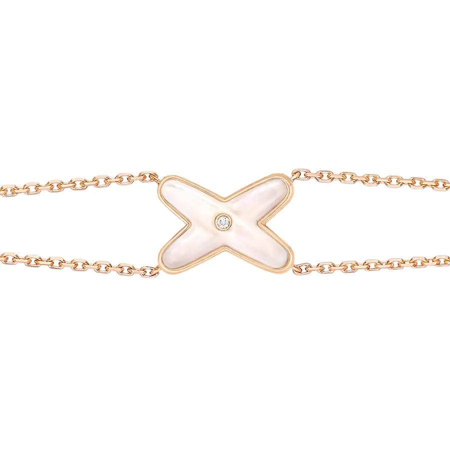 [Stellar Jewelry]JEUX BRACELET WHITE MOP PINK GOLD 1 DIAMOND