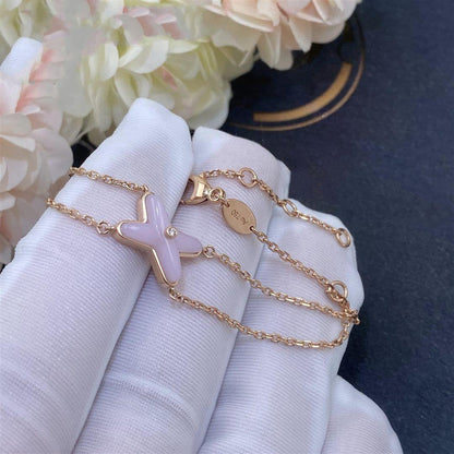 [Stellar Jewelry]JEUX BRACELET PINK MOP PINK GOLD 1 DIAMOND