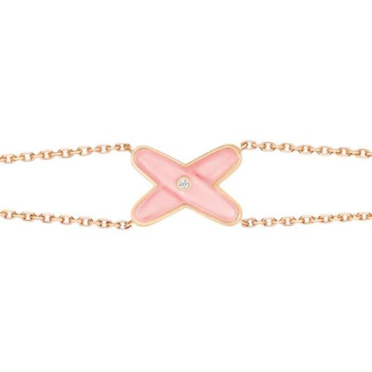 [Stellar Jewelry]JEUX BRACELET PINK MOP PINK GOLD 1 DIAMOND